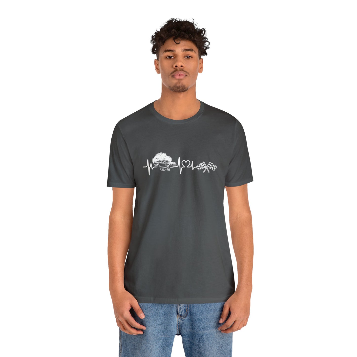 Heartbeat DRAG Car Unisex Tee