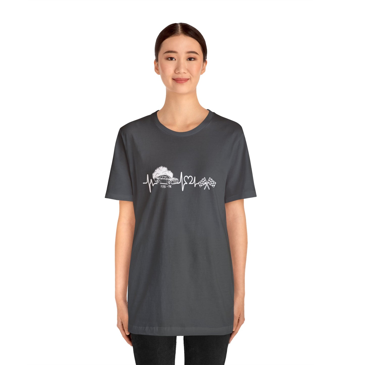 Heartbeat DRAG Car Unisex Tee