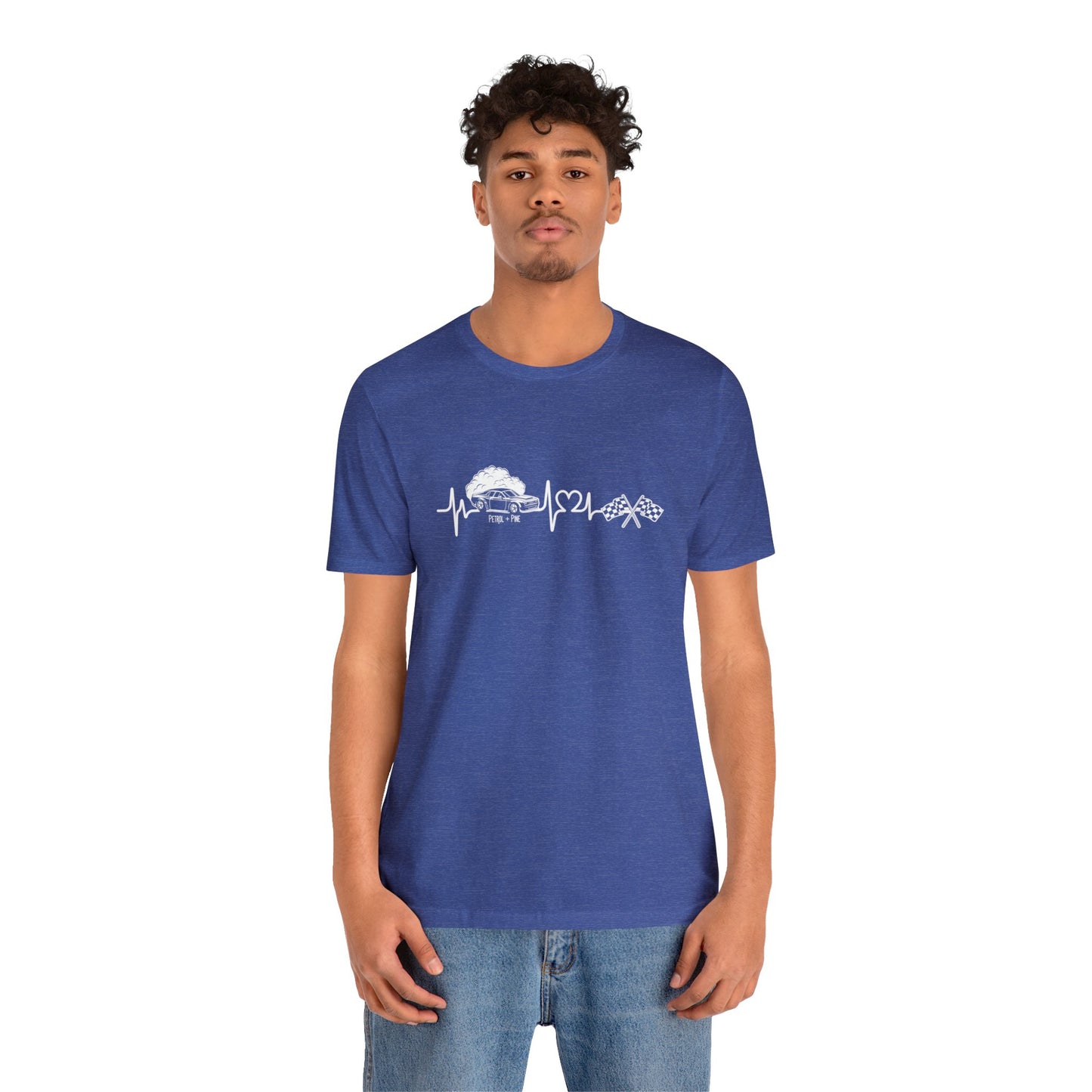 Heartbeat DRAG Car Unisex Tee