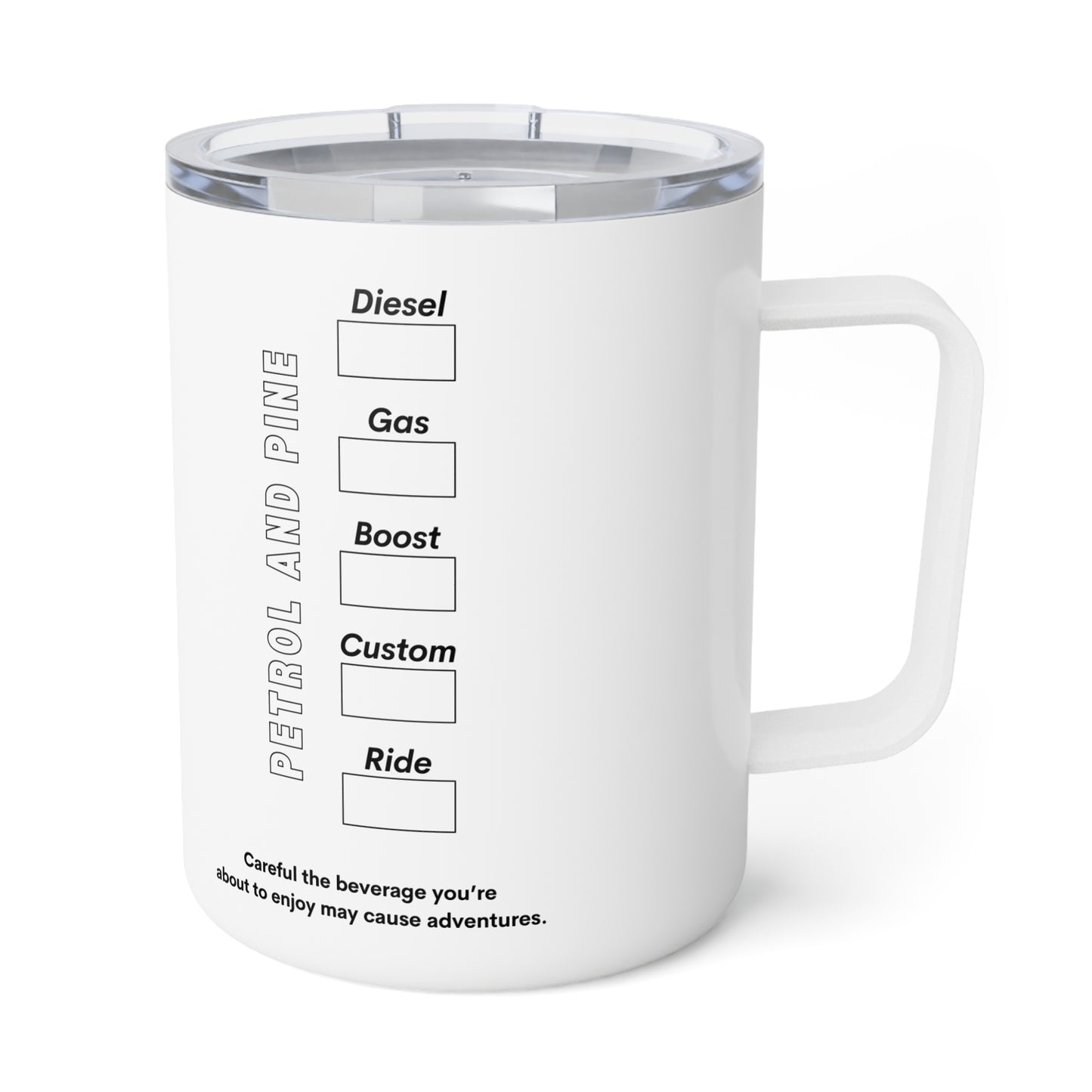 Petrol and Pine Insulated Coffee Mug - 10oz Travel Cup for Nature Lovers