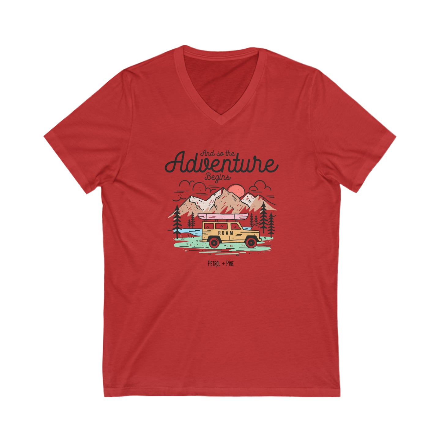 And So The Adventure Begins Unisex V Neck Tee