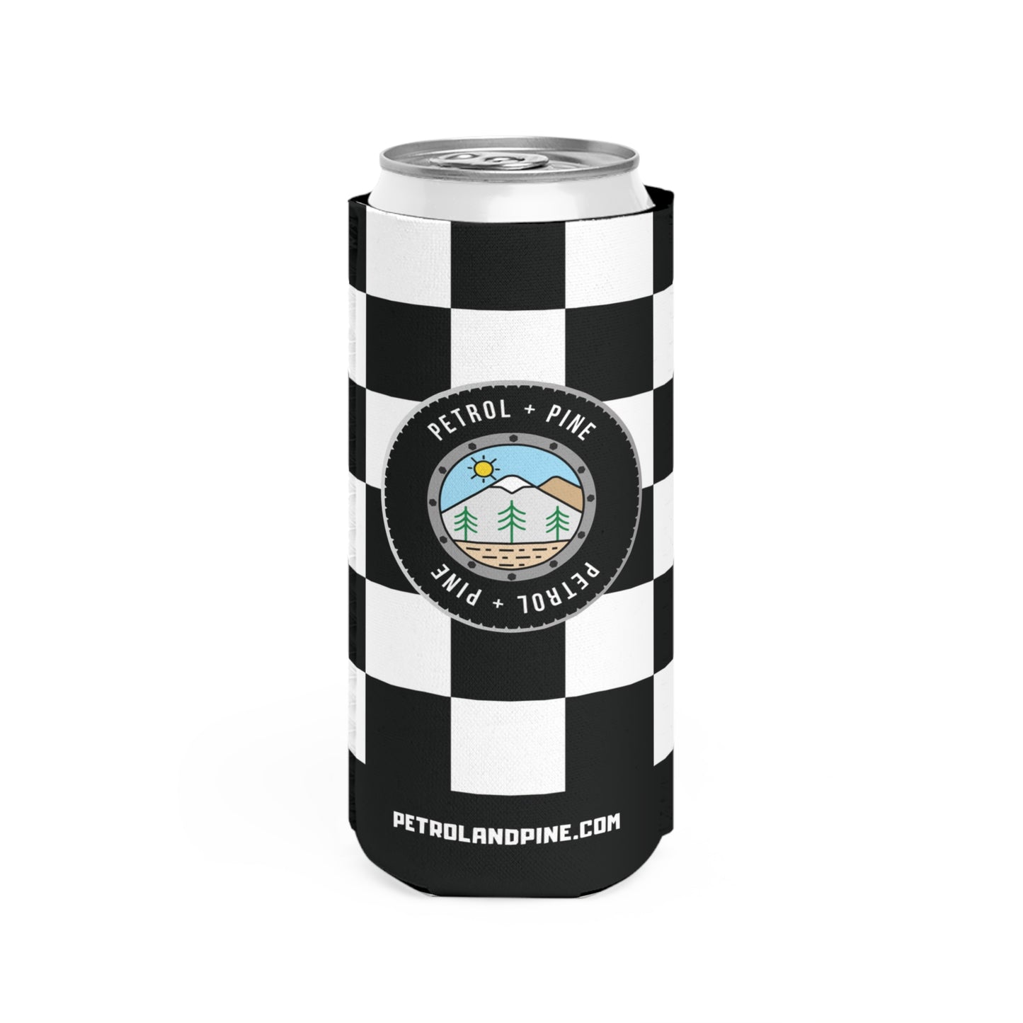 Petrol and Pine (Wheel) Slim Can Koozie