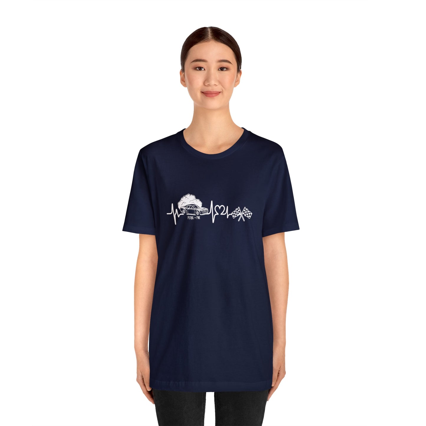 Heartbeat DRAG Car Unisex Tee