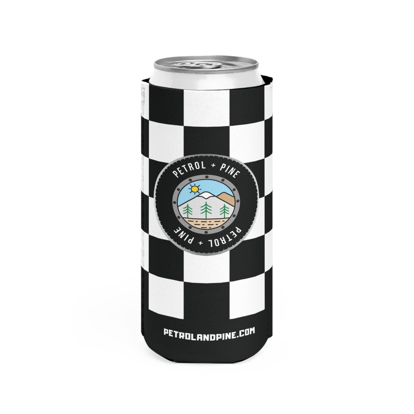 Petrol and Pine (Wheel) Slim Can Koozie