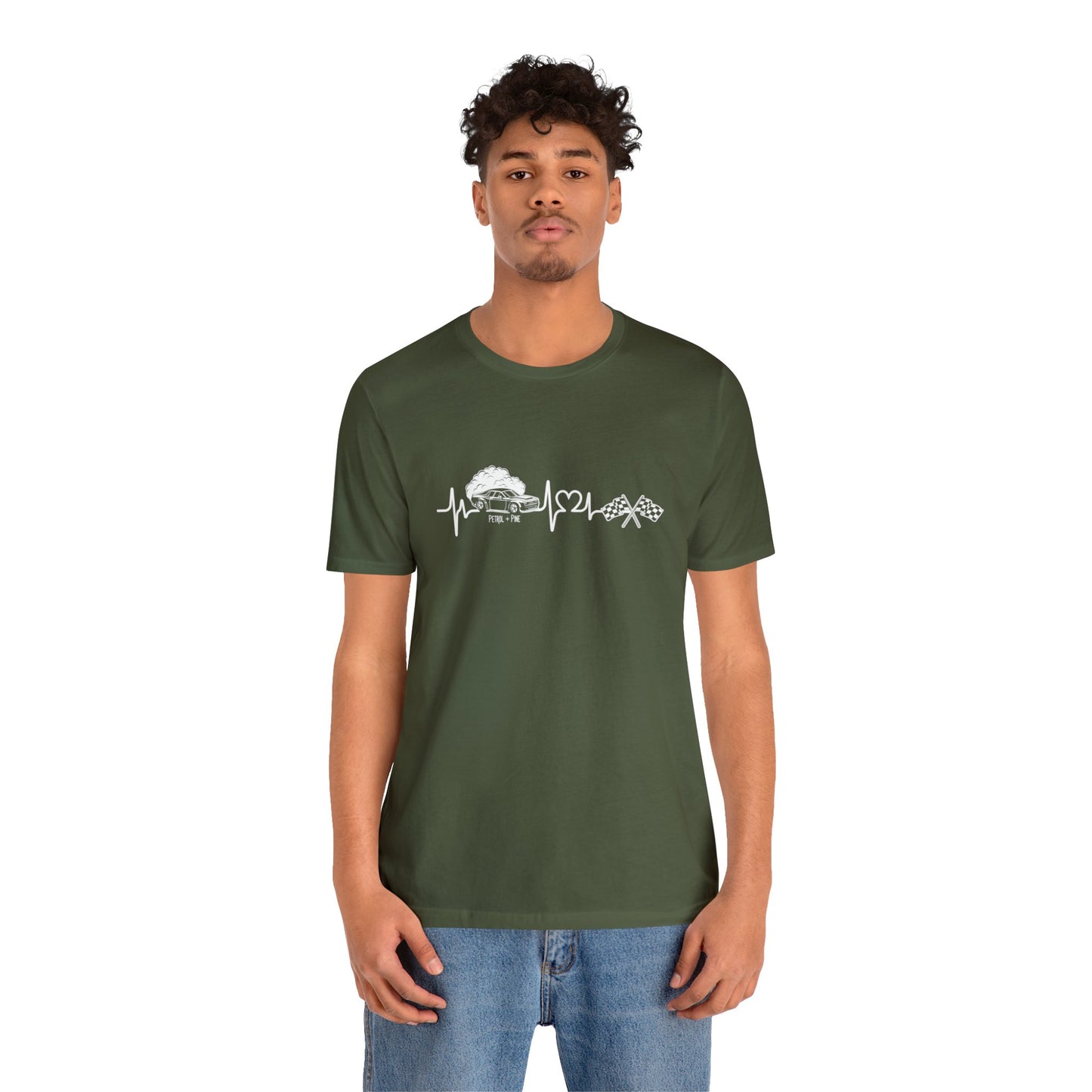 Heartbeat DRAG Car Unisex Tee