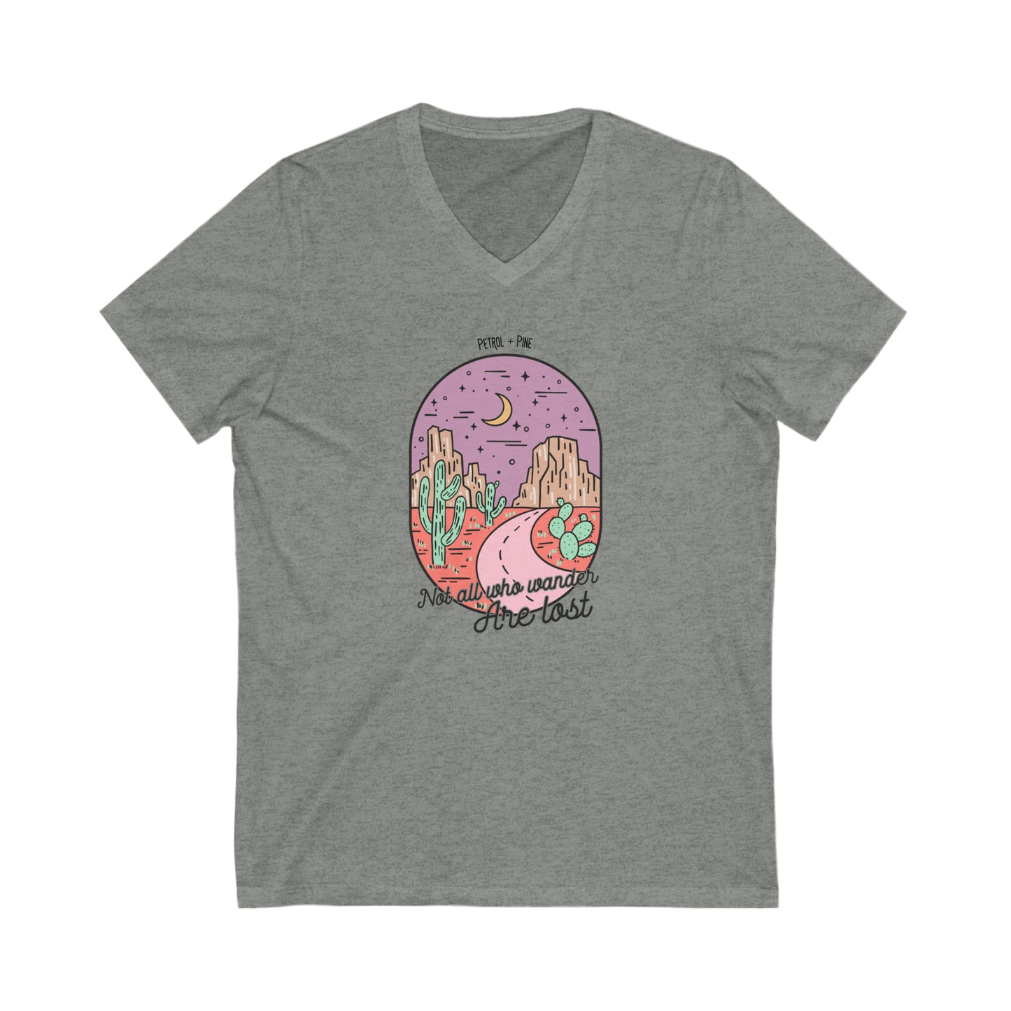 Not All Who Wonder Unisex V Neck Tee