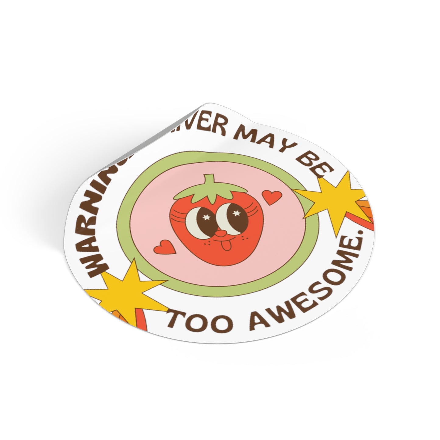 Too Awesome Round Vinyl Stickers