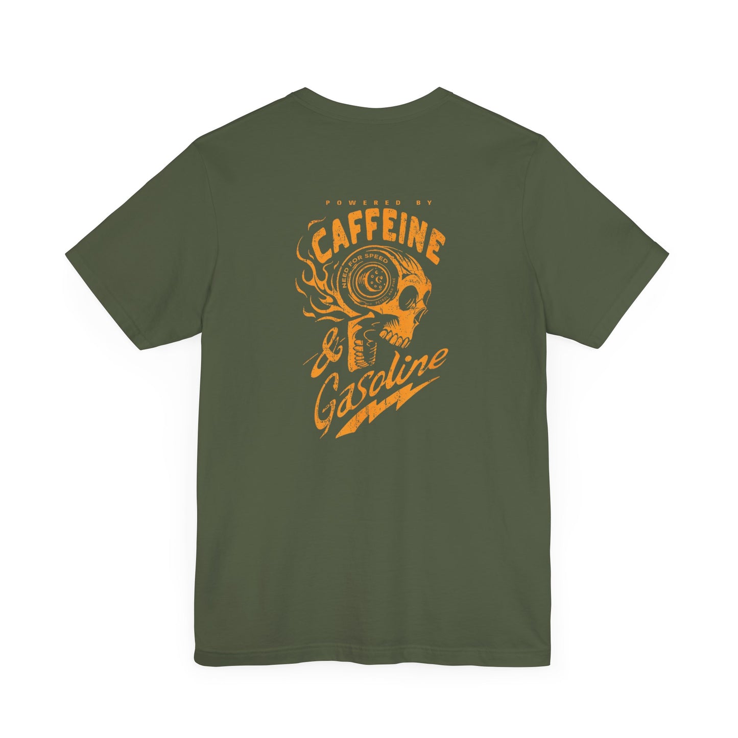 Powered by Caffeine and Gasoline Unisex Tee