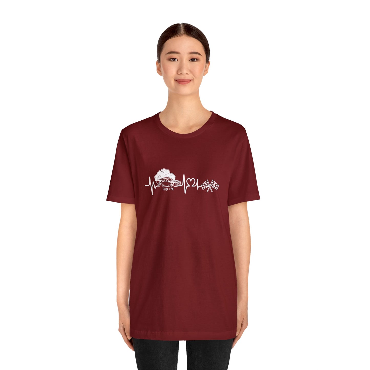 Heartbeat DRAG Car Unisex Tee