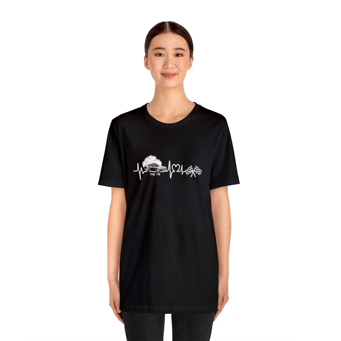 Heartbeat DRAG Car Unisex Tee