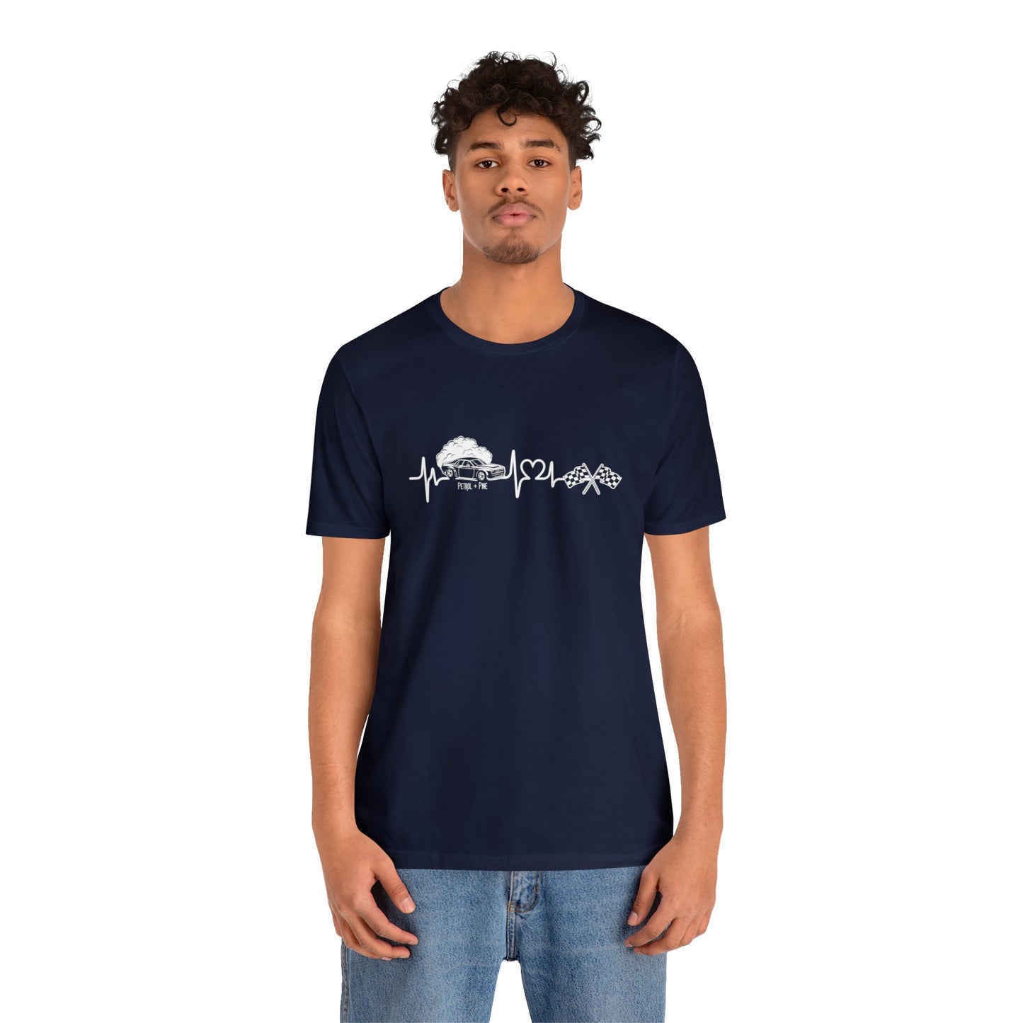 Heartbeat DRAG Car Unisex Tee