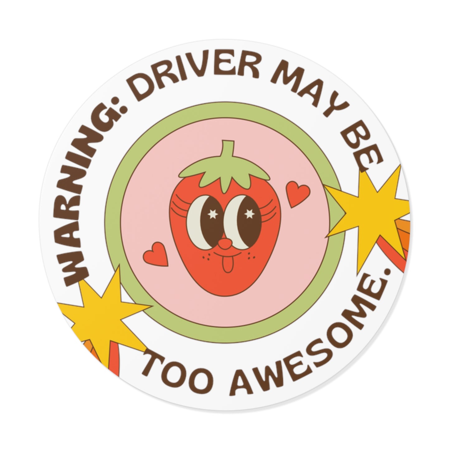 Too Awesome Round Vinyl Stickers