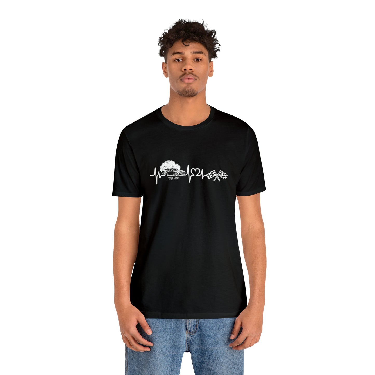 Heartbeat DRAG Car Unisex Tee
