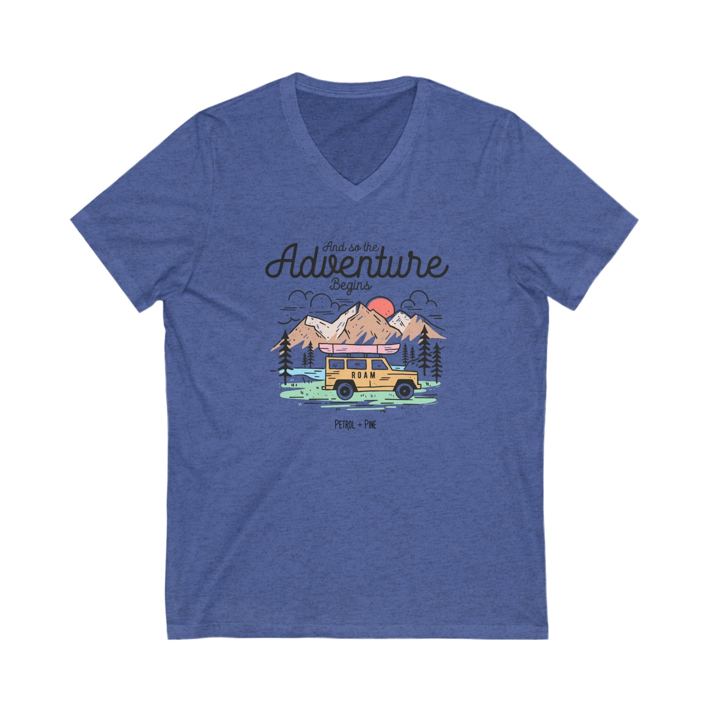 And So The Adventure Begins Unisex V Neck Tee