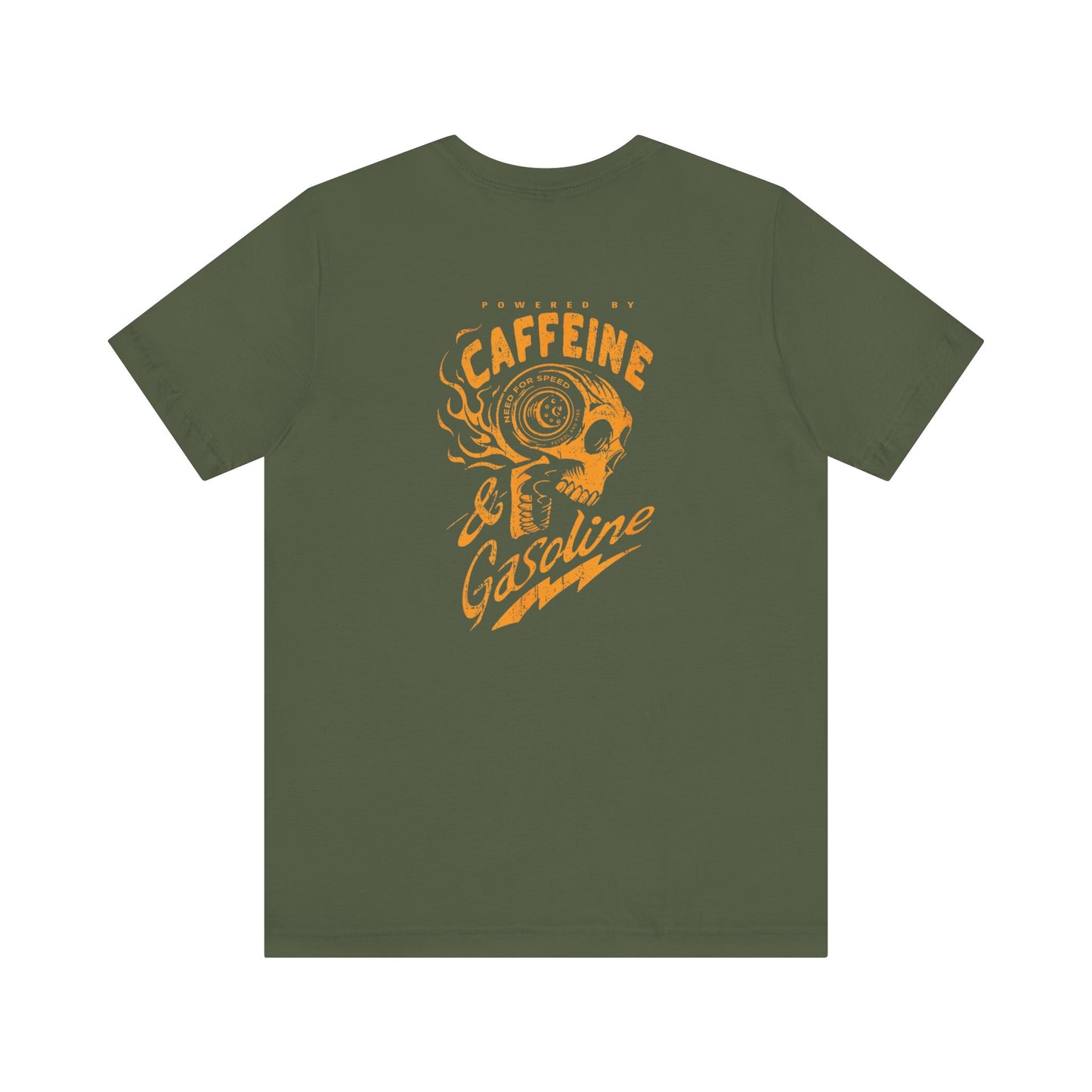 Powered by Caffeine and Gasoline Unisex Tee