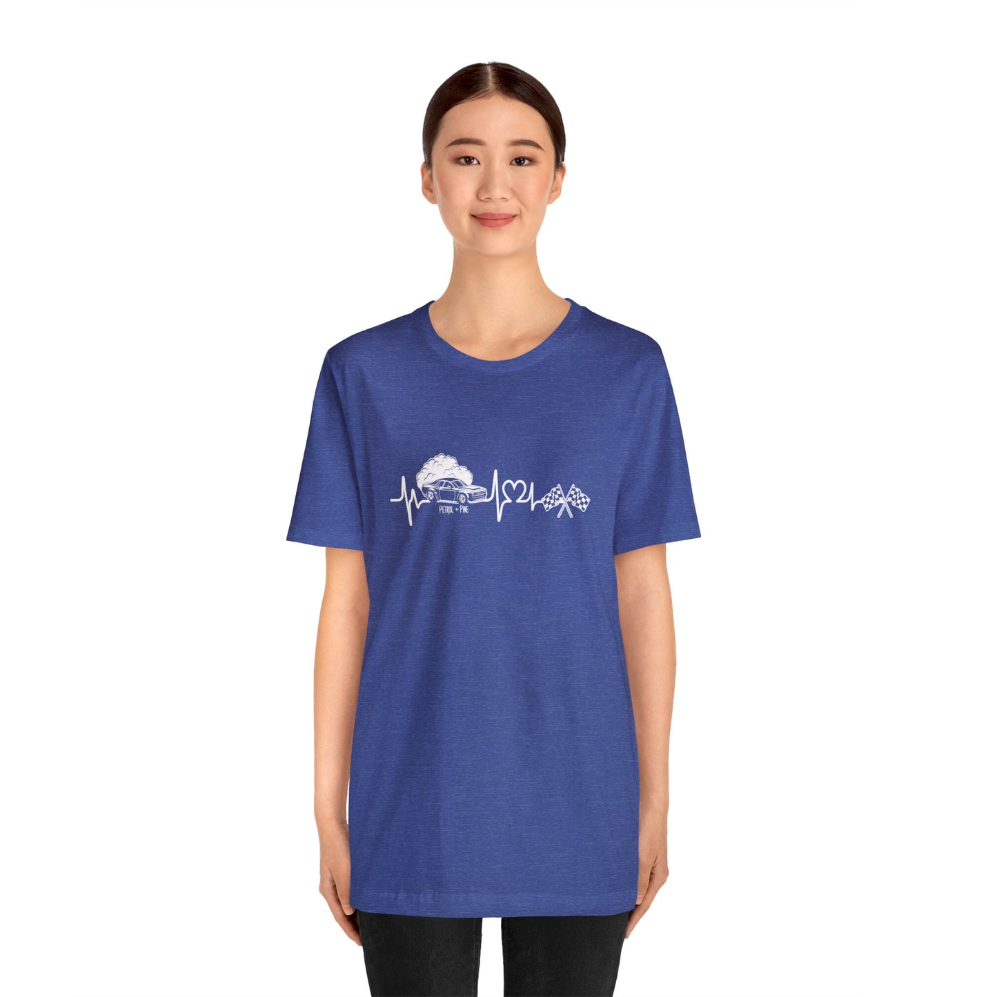 Heartbeat DRAG Car Unisex Tee