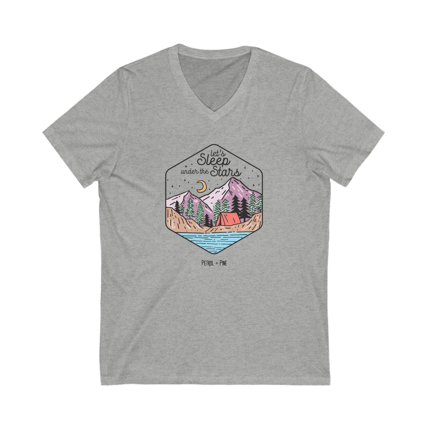 Under the Stars Unisex V Neck Tee