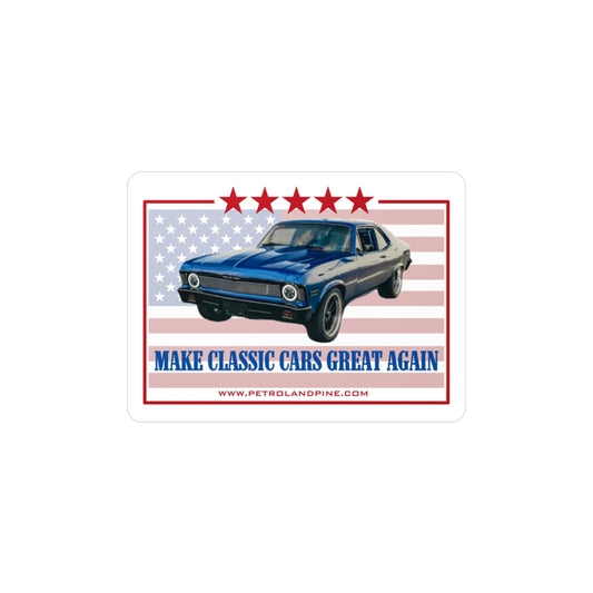 Make Classic Cars Great Again (Blue Nova) Sticker