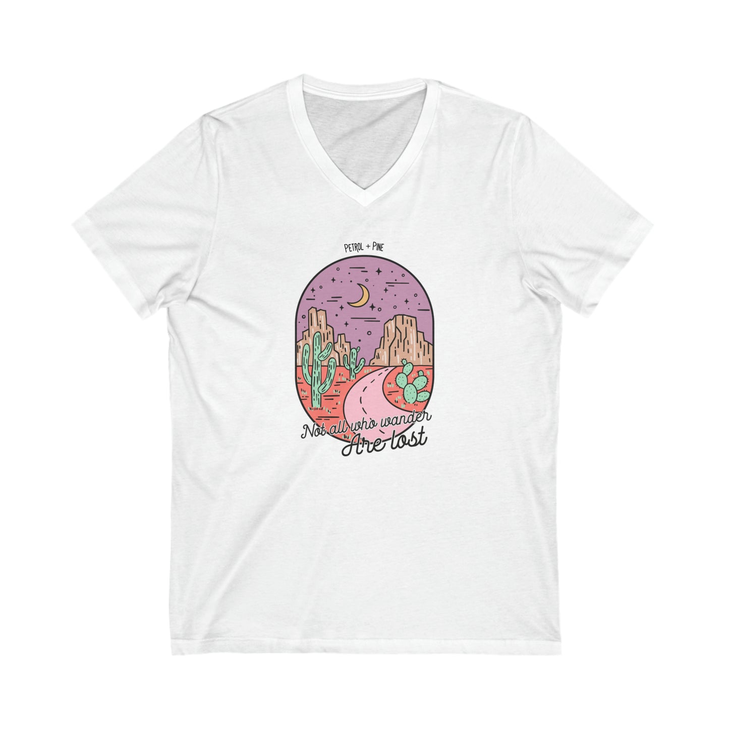 Not All Who Wonder Unisex V Neck Tee