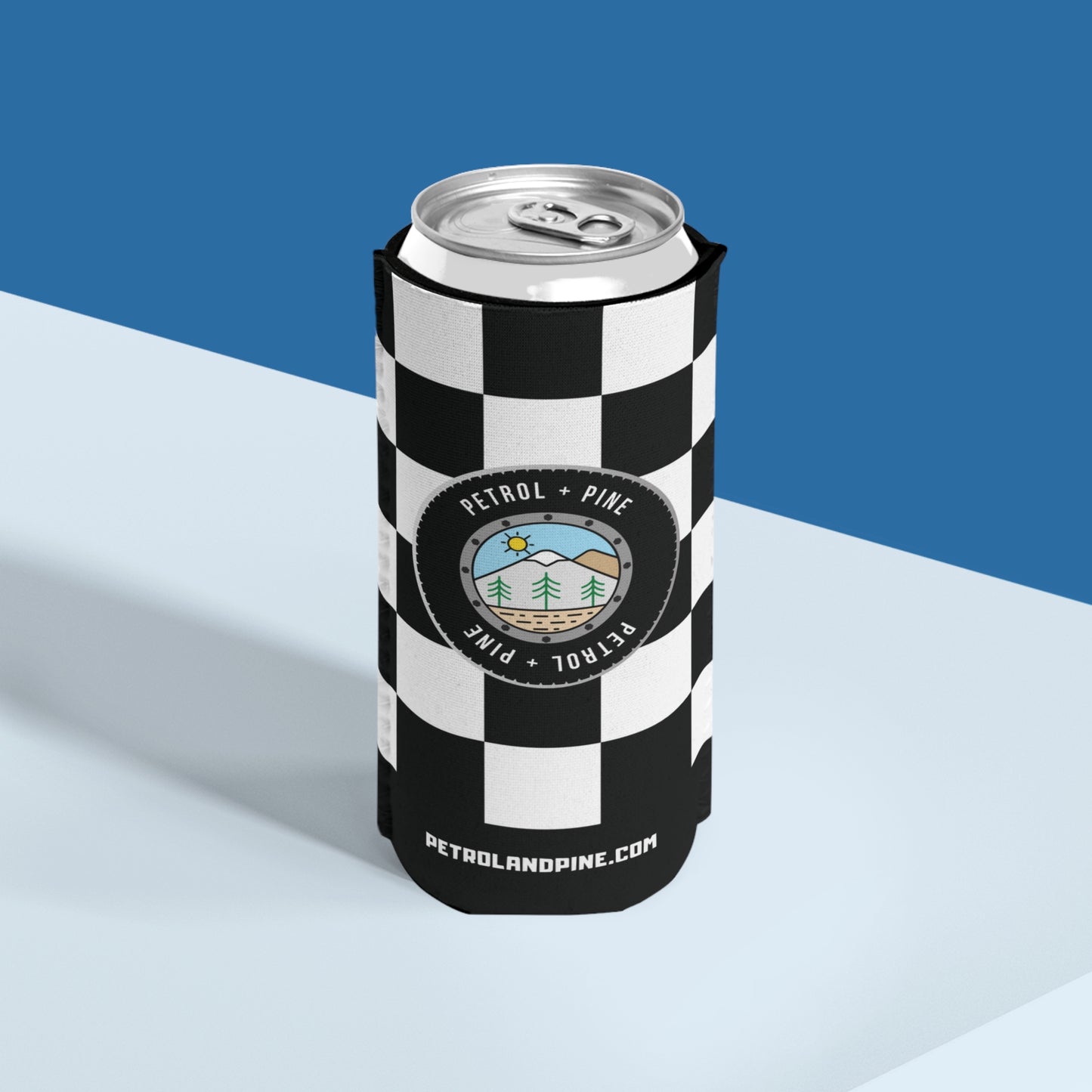 Petrol and Pine (Wheel) Slim Can Koozie