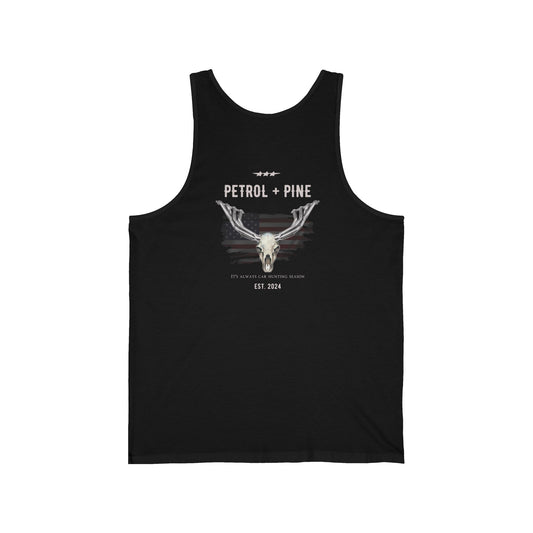 Petrol + Pine Skull - Unisex Jersey Tank