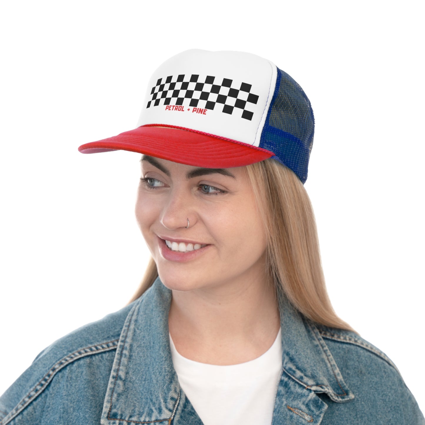 Checkered Trucker Hat