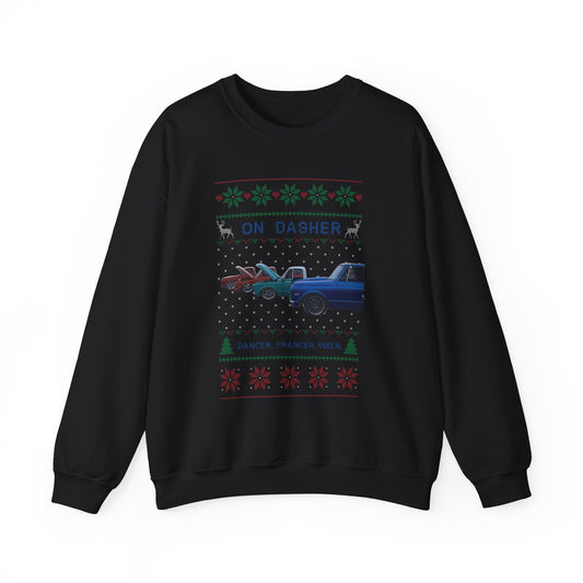On Dasher, Dancer, Prancer, Vixen… - Unisex Crewneck Sweatshirt