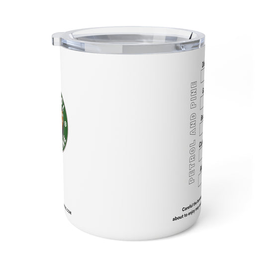 Petrol and Pine Insulated Coffee Mug - 10oz Travel Cup for Nature Lovers