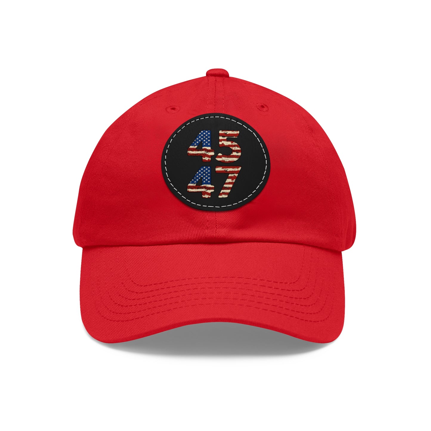 45 47 Hat w/ Leather Patch (Round)