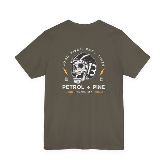 Good Vibes, Fast Times Helmet Skull - Unisex Tee